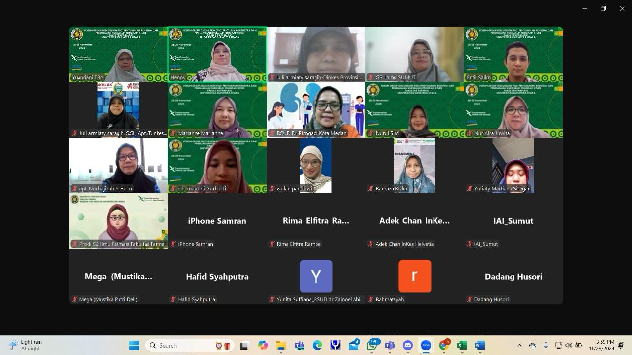 FGD of Graduate Users in the context of Preparing Faculty and Study Program Strategic Plans at the USU Faculty of Pharmacy for 2025-2030